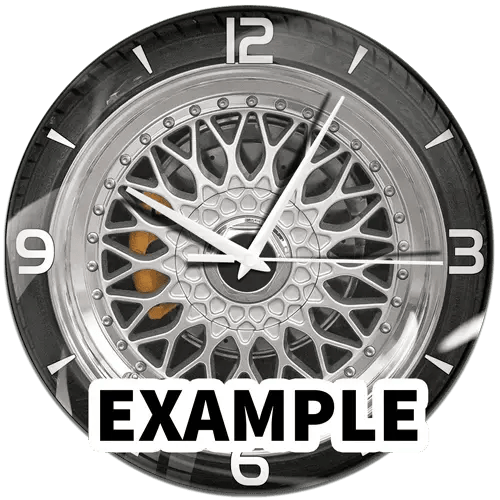 Reloj de pared con llanta
