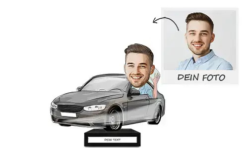 Decorazione fotografica come regalo per un automobilista