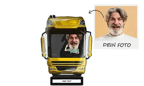 Decorazione fotografica come regalo per un camionista
