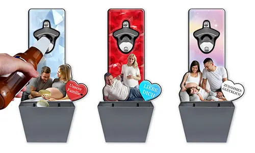 Expecting Parent Gift – Personalized Wall Bottle Opener Featuring Your Favorite Photo