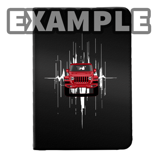 Funda para documentos del coche con diseño de latido