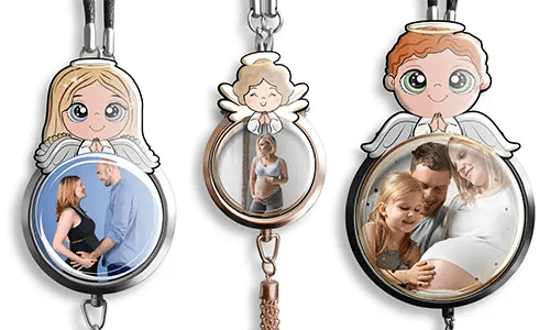Guardian Angel Car Scent with Cute Cartoon Design – Personalized Gift for Expecting Moms and Dads