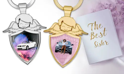 Llavero de ángel personalizado - regalo para tu hermana