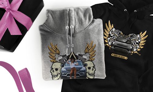 ¡Sudadera con motivo de coche para tu madre!