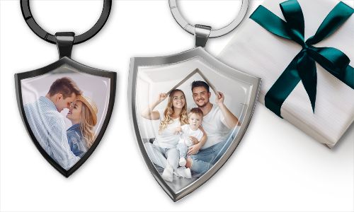 Llave de escudo con tu foto de papá