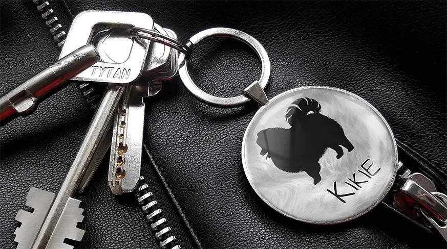Keychain round individual