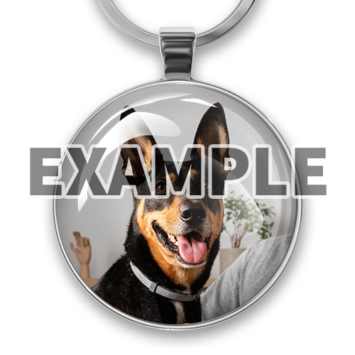 Schlüsselanhänger mit Foto rund