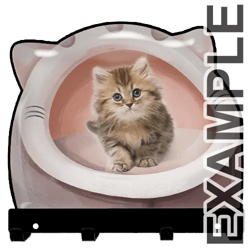 Stěnový držák na klíče s designem domu kočky a psa