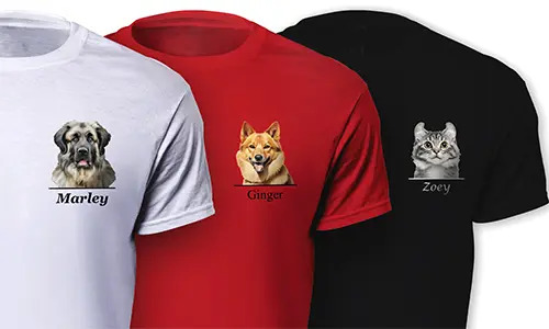 T-shirts personnalisés avec votre chien ou chat – un cadeau unique pour les amateurs d'animaux