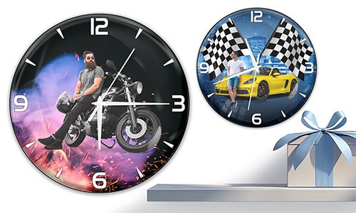 Reloj de pared con imagen de hermano