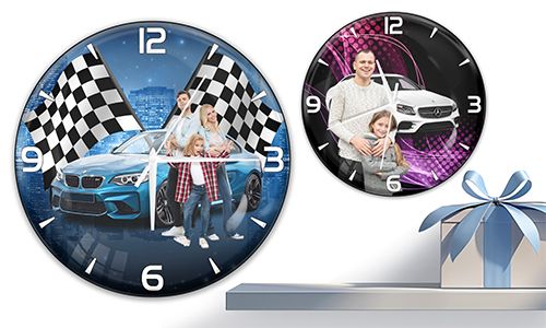 Reloj de pared con imagen de papá