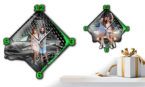 Reloj de pared elegante con foto de tu hermana