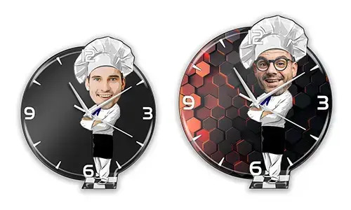 Horloge Murale Personnalisée BD Profession - Chef