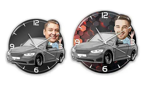 Orologio da Parete Personalizzato Fumetto Hobby - Uomo Auto