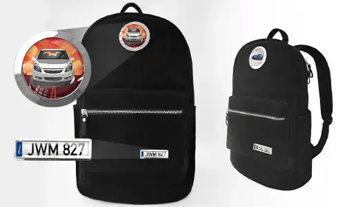 Ryggsäck svart sammet