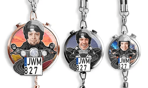 Désodorisant voiture avec photo – Motard