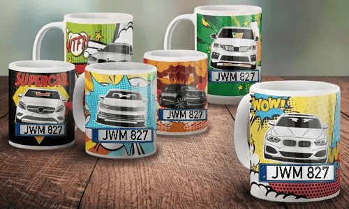 Car Comic Mugs