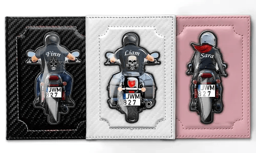 Køretøjsdokumentcover - Motorcykel - Navn