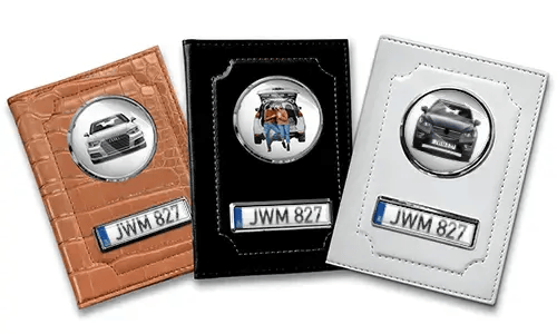 Standaard autodocumentenhouder voor je vriend met auto/foto en kenteken