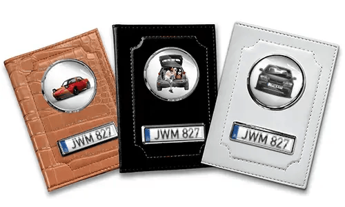 Porte-documents de voiture standard avec voiture/photo et plaque d'immatriculation pour ta femme