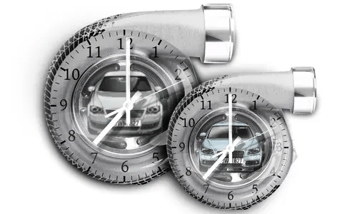 Hellgraue Wand-Uhr-Turbine