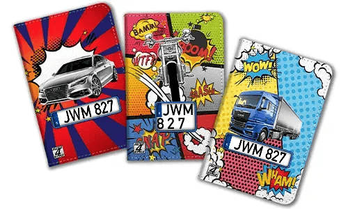 Comic Fahrzeugscheinhülle