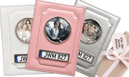 Regalos para mamá: soporte de documentos para coche personalizado con foto