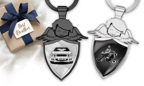 Porte-clés ange personnalisé - Cadeau pour ton frère