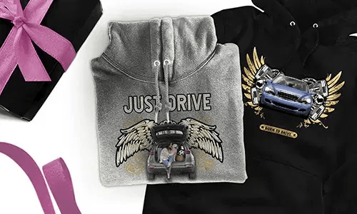 Personalisierte Hoodie mit Auto-Motiv - Geschenk für deine Tochter