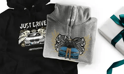 Sudadera con motivo de coche para hermano