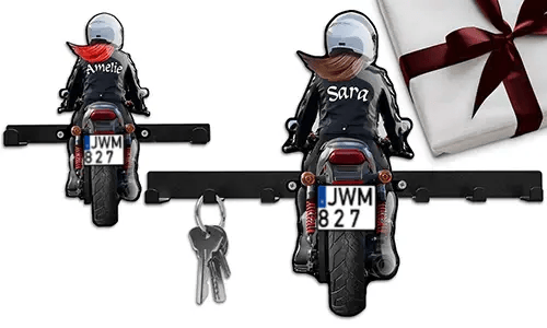 Llavero de pared único para tu maravillosa hija motociclista