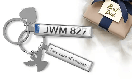Portachiavi personalizzato con targa per il tuo papà