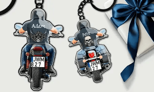 Klíčenka pro motorkáře s jménem tvého manžela!