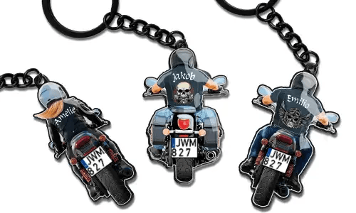 ¡Llave de moto personalizada con tu nombre!