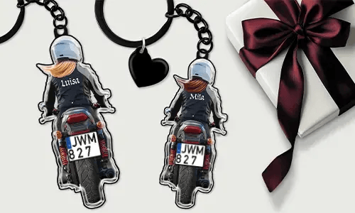 Llavero de Motocicleta con Nombre para tu Abuela