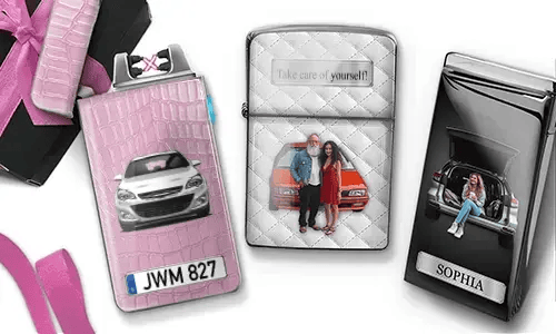 Encendedor Coolline con coche/foto y matrícula para tu hija