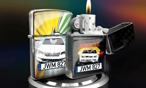 Mechero con gasolina para coche