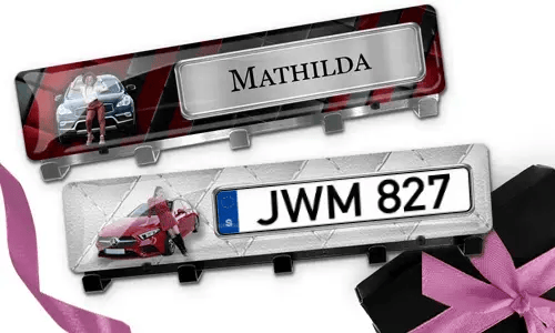 Luxusní klíčenka s autem/fotografií a SPZ pro sebe samého