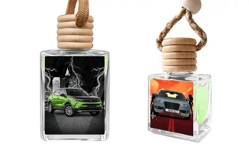 Mini car air freshener with car image