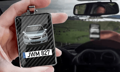 Cadena para espejo de coche - rectangular