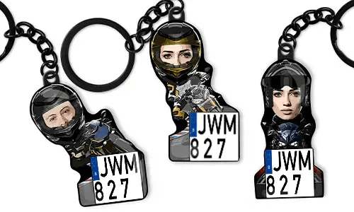 Motorcycle Keychain Rider Photo Sport