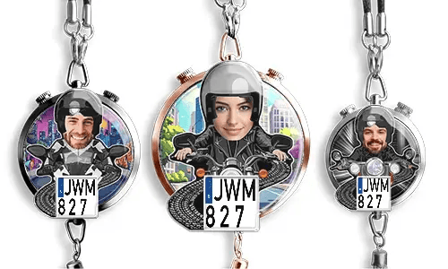 Car Air Freshener With Motorcycle Driver