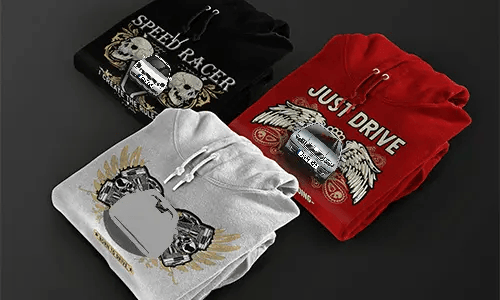 Hoodie Ontwerp Auto Silhouet