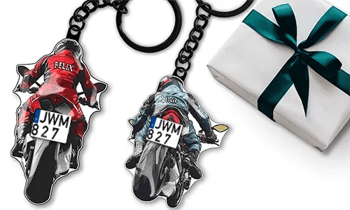 Llavero de moto deportiva – regalo para tu papá