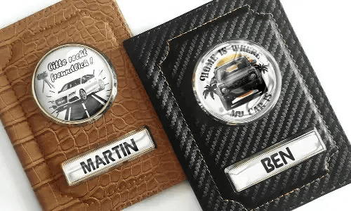 Hülle für Fahrzeugschein - Namensdesign