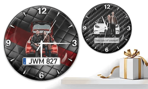 Horloge murale Coolline avec voiture/photo pour les couples