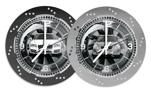 Chrome Wall Clock Brake Disk