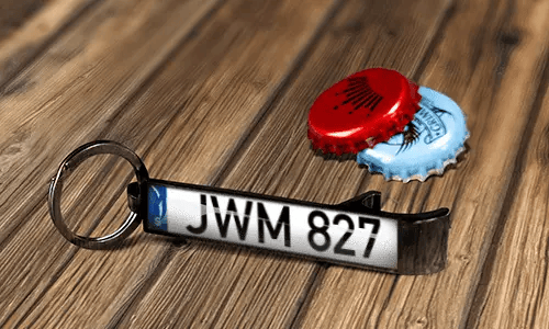 bottle opener keychain with German flag