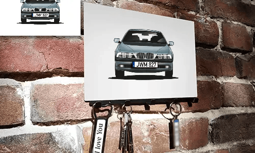 schlüsselbrett personalisiert mit Familien Foto auf der Wand personalisiertes schlüsselbrett
