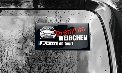 aufkleber auto Premium WEIBCHEN auf dem Glas ausgefallene autoaufkleber